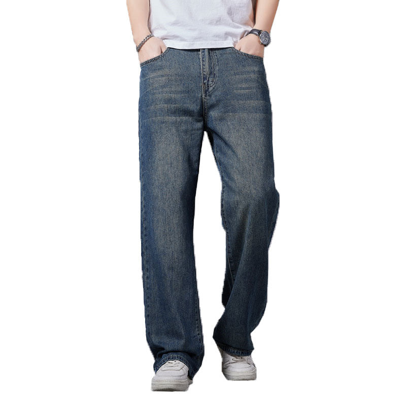 Men's Loose Denim Pants in Casual Style Lisslune