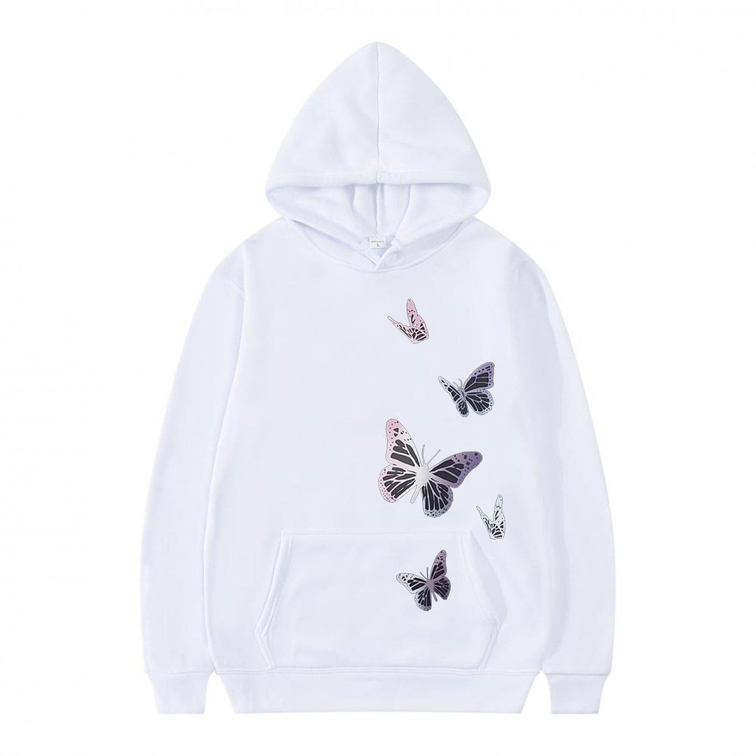 Women's hoodie with delicate butterfly motif Lisslune