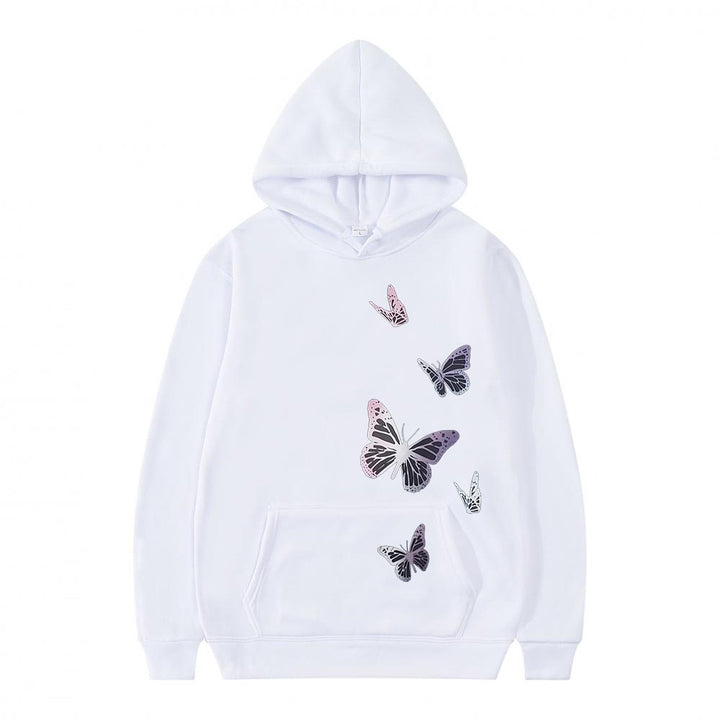 Women's hoodie with delicate butterfly motif Lisslune