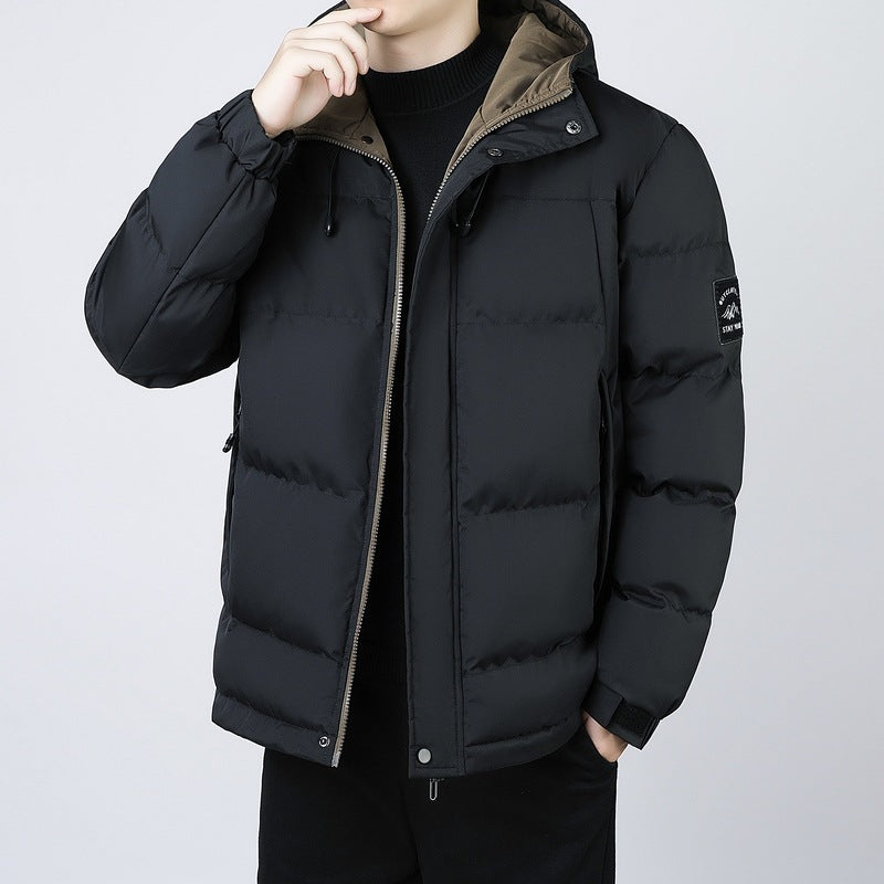 Men's insulated thermal jacket with adjustable hood Lisslune