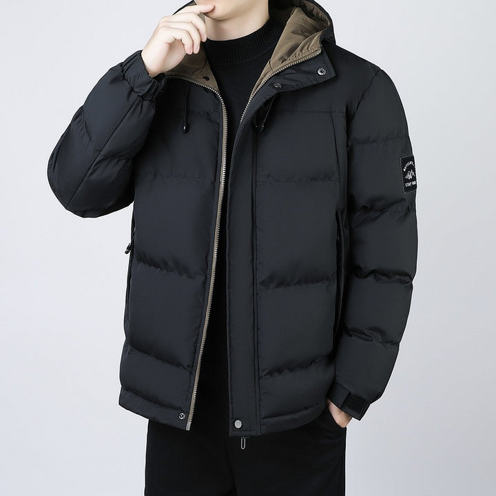 Men's insulated thermal jacket with adjustable hood Lisslune