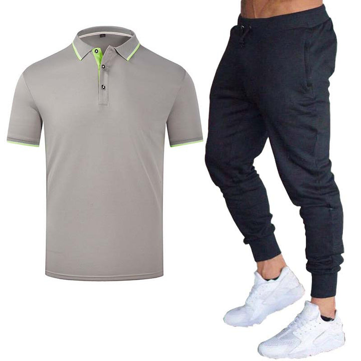 Men's Casual Polo Shirt and Sporty Joggers Lisslune