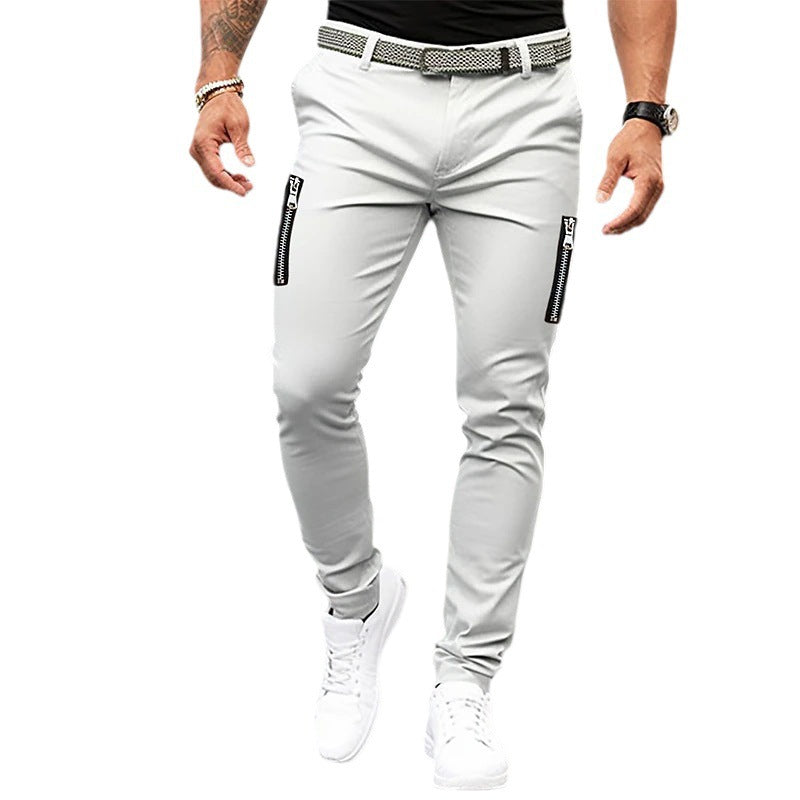 Men's fashionable Slim-Fit pants with zipper pockets Lisslune
