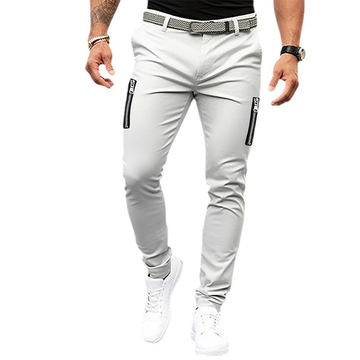 Men's fashionable Slim-Fit pants with zipper pockets Lisslune