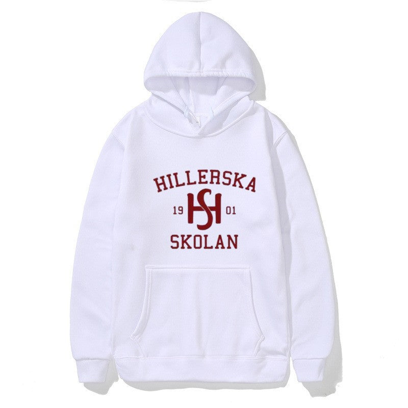 Women's hooded sweatshirt with classic school motif and cozy inner lining Lisslune