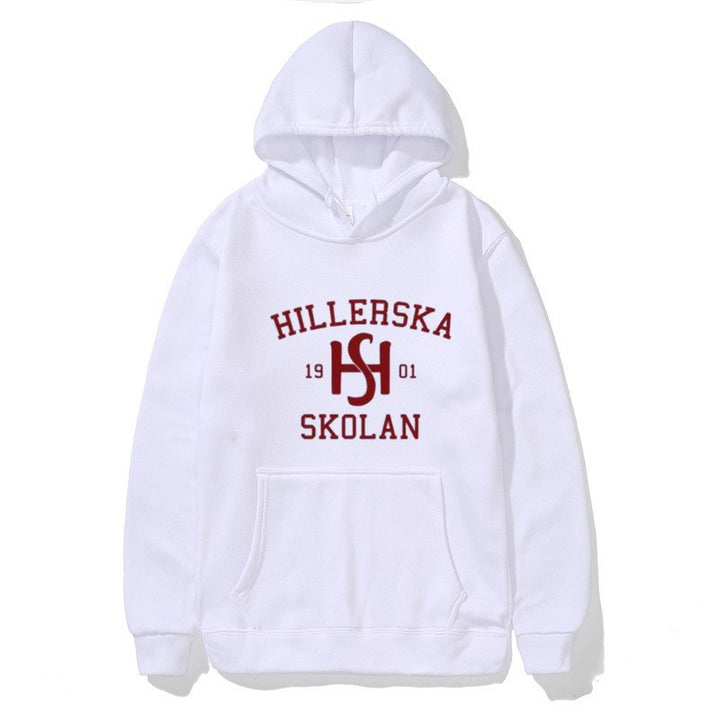 Women's hooded sweatshirt with classic school motif and cozy inner lining Lisslune