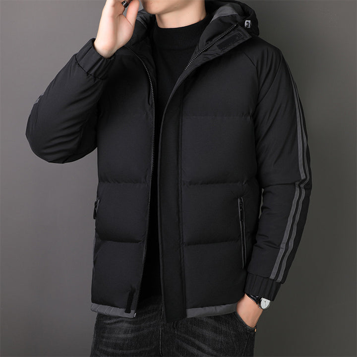 Men's quilted winter jacket with insulating inner lining and adjustable hood Lisslune
