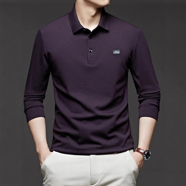 Men's polo shirt with modern cotton blend and fitted cut Lisslune