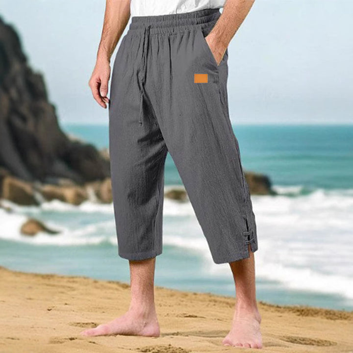 Men's Casual Beach Pants with Side Slits Lisslune