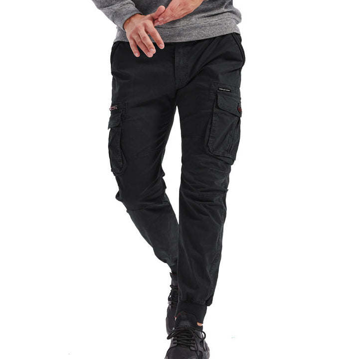 Men's cargo pants with practical pockets and elastic waistband Lisslune