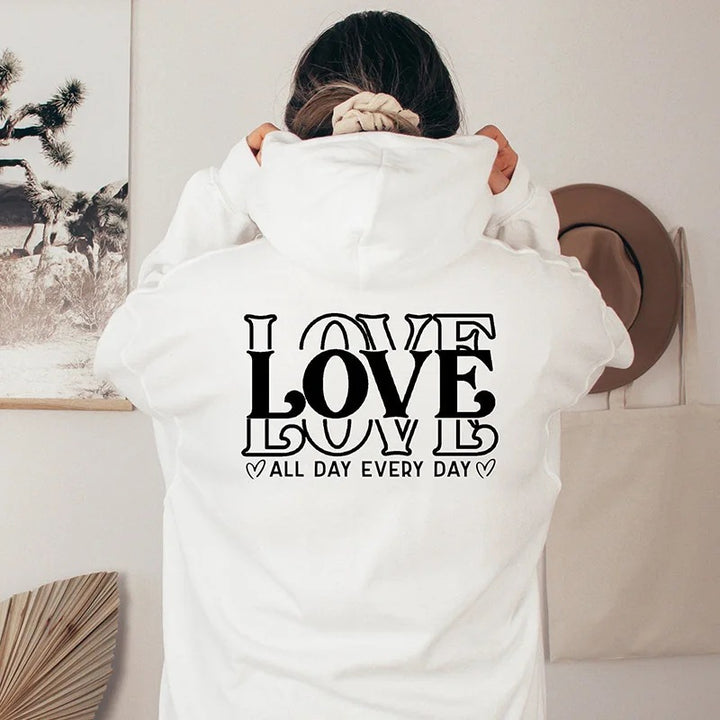 Women's hoodie with creative lettering Lisslune