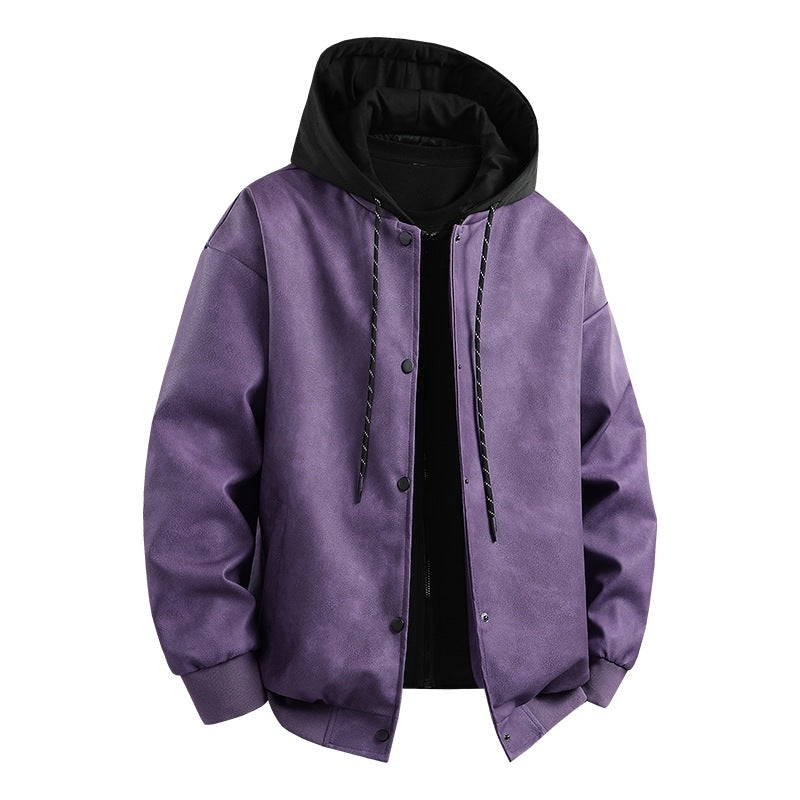 Men's stylish transitional jacket with removable hood and sporty accents Lisslune