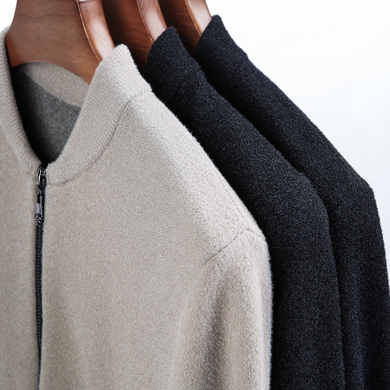 Men's Stylish Cardigan with Classic Zipper and Sporty Design Lisslune