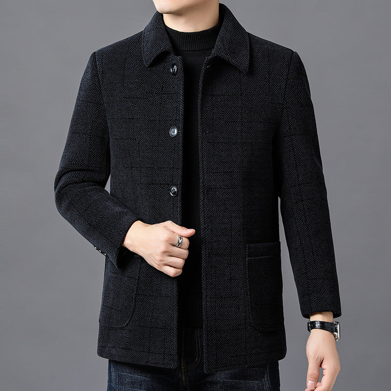 Men's Trendy Transitional Jacket with Textured Design Lisslune