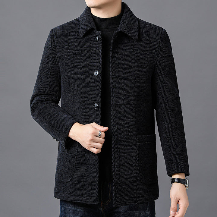 Men's Trendy Transitional Jacket with Textured Design Lisslune