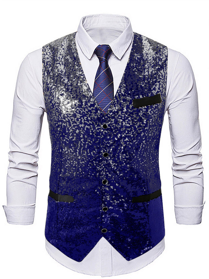 Men's Glittering Suit Vest Lisslune