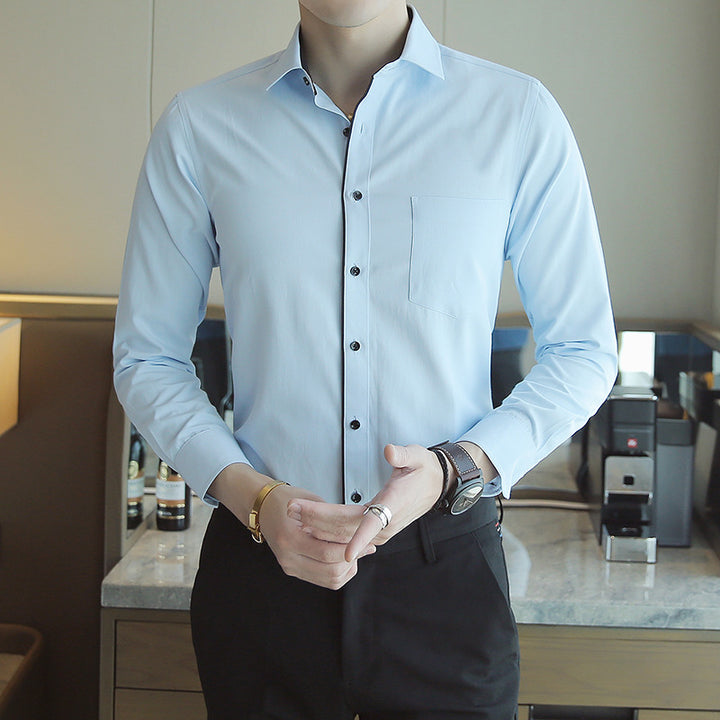 Men's classic long-sleeve cotton shirt Lisslune