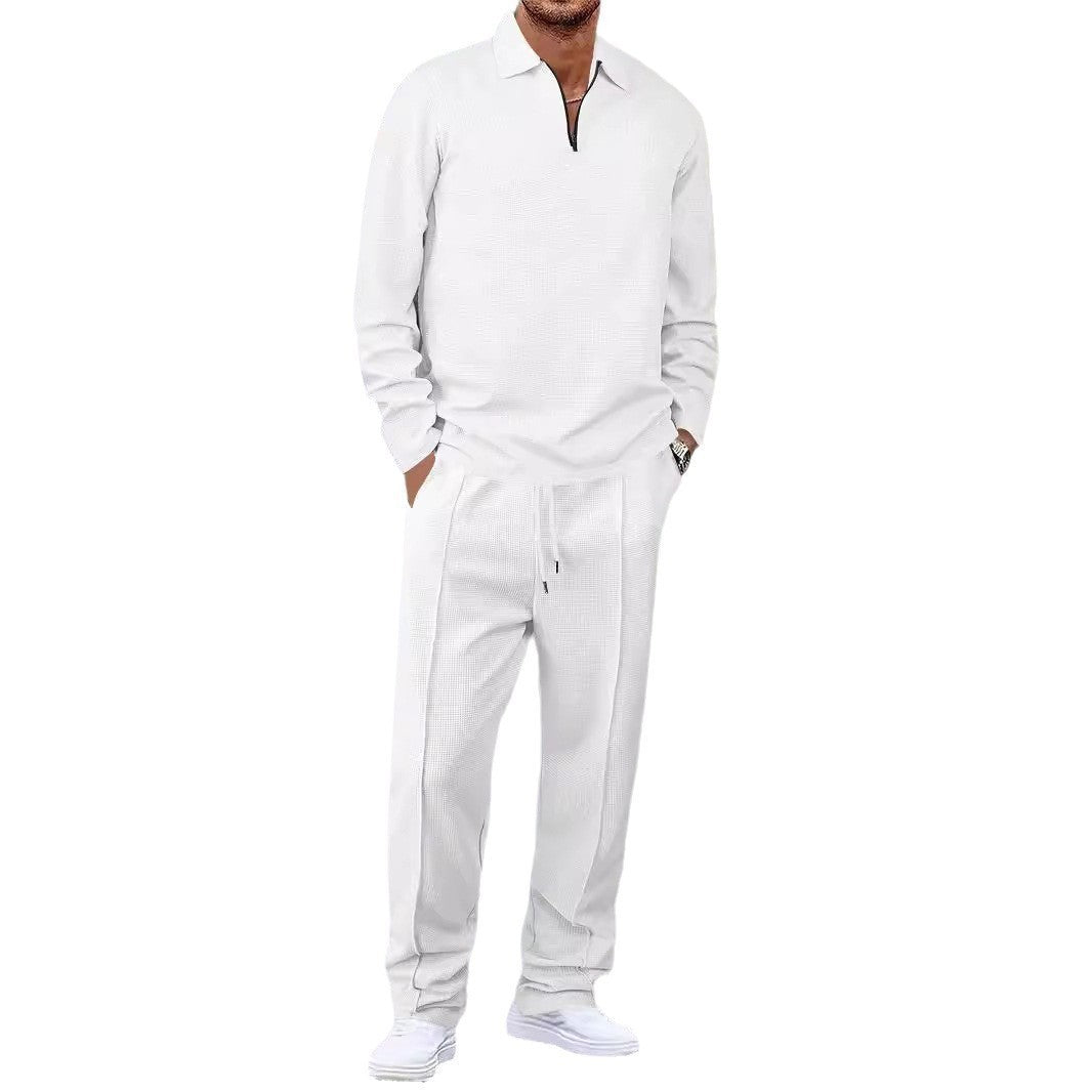 Men's sporty tracksuit with textured outer material and practical zip pockets Lisslune