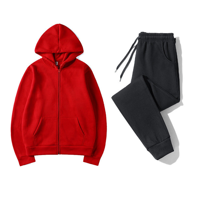 Women's sporty hoodie set with practical zipper and elastic waistband Lisslune