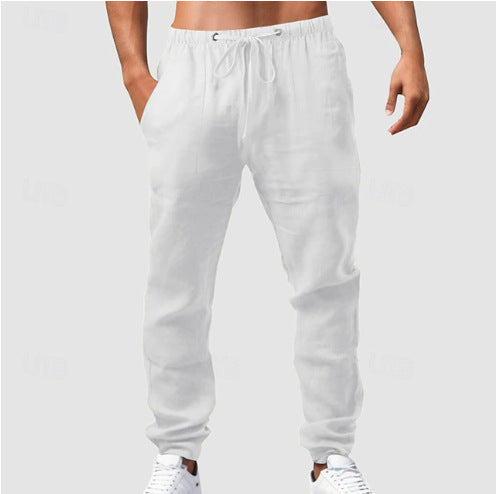 Men's Lightweight Comfort Cargo Pants with Elastic Waistband Lisslune