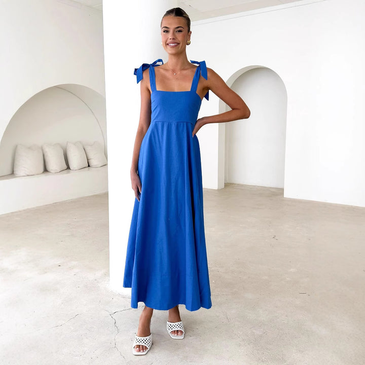 Women's maxi dress with adjustable straps Lune London