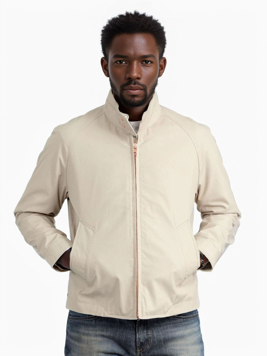 Men's lightweight casual jacket in modern design with stand-up collar Lisslune