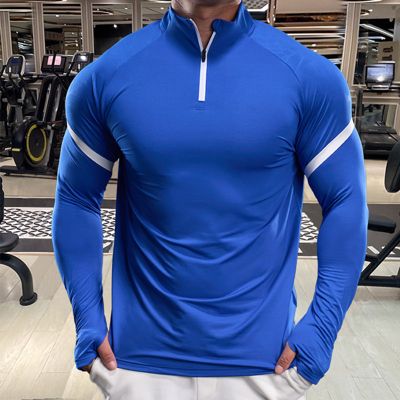 Men's breathable functional top with half zipper Lisslune