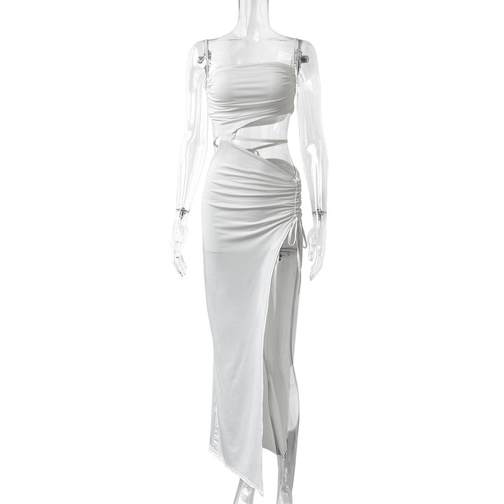 Damen Set mit Cropped Top und Maxirock mit Raffung Lisslune