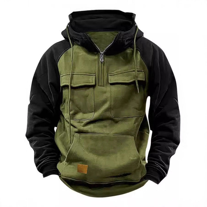 Men's hoodie with functional pockets and sporty cut Lisslune