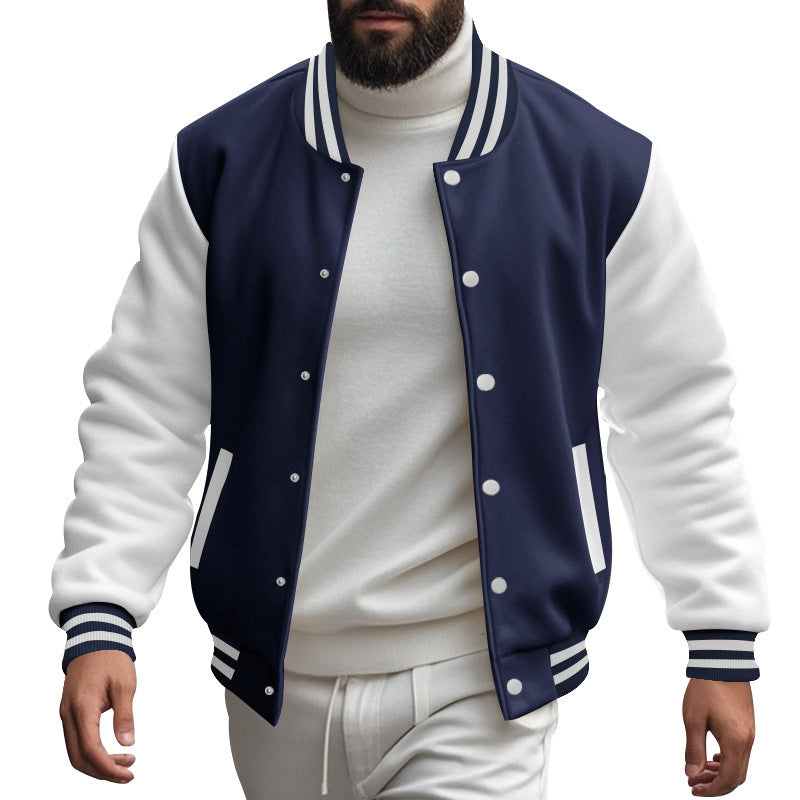 Men's casual bomber jacket with contrasting sleeves and classic cut Lisslune