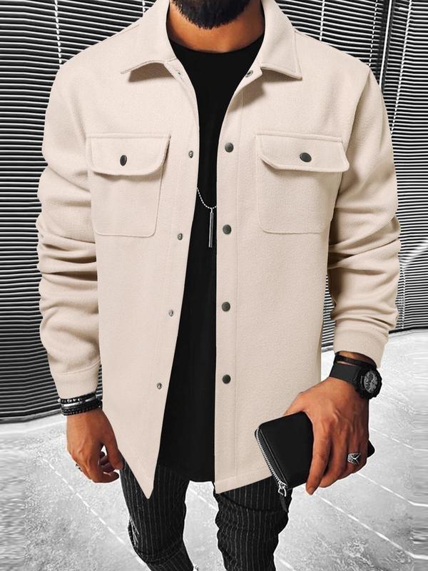 Men's stylish overshirt jacket with practical pockets and modern button design Lisslune