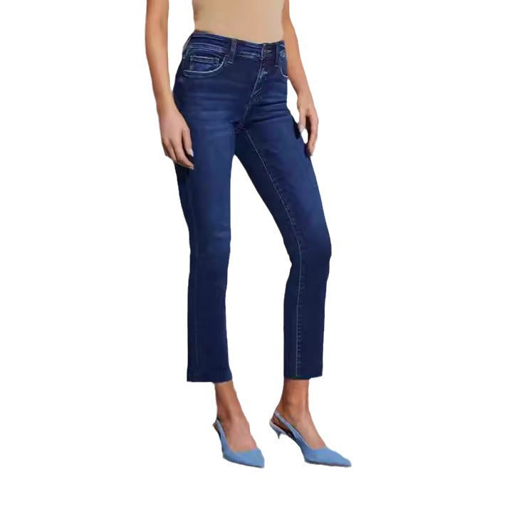 Damen zeitlose Jeans im modernen Schnitt mit cropped Bein Lisslune
