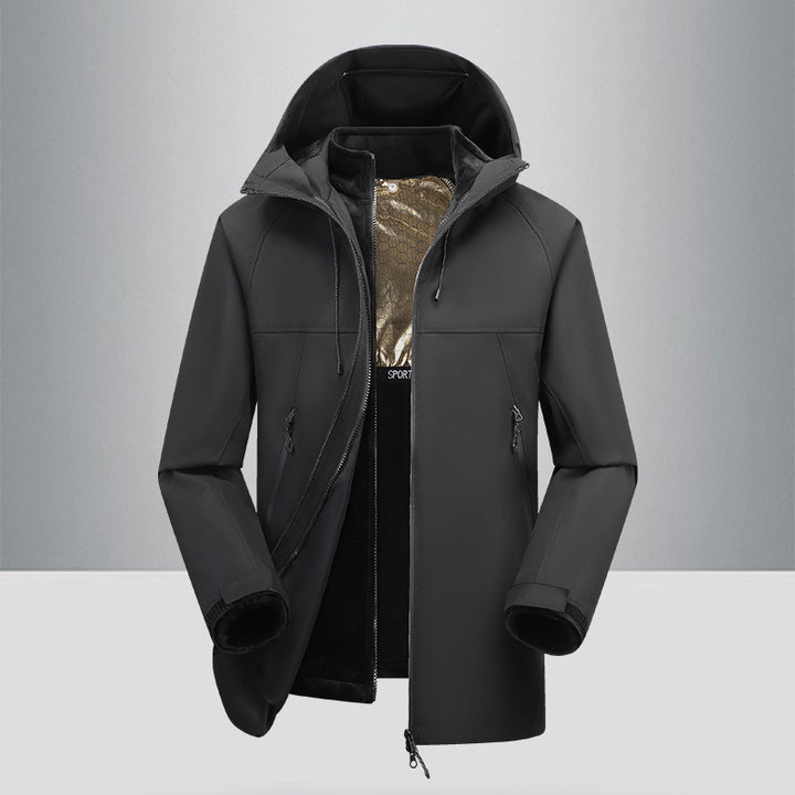 Men's outdoor jacket with windproof and water-repellent coating Lisslune