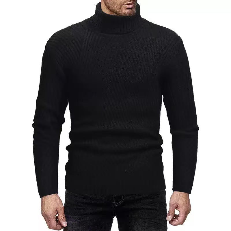 Men's turtleneck sweater with ribbed texture Lisslune