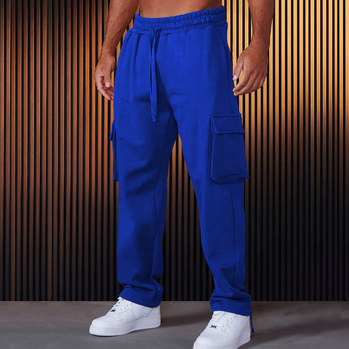 Men's cargo joggers with adjustable waistband and practical side pockets Lisslune