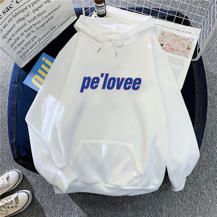 Women's hoodie with modern lettering Lisslune 1772612762
