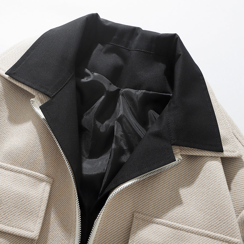 Men's trendy transitional jacket with two practical pockets Lisslune