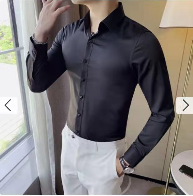 Men's long sleeve shirt with stretchable fit and breathable fabric Lisslune