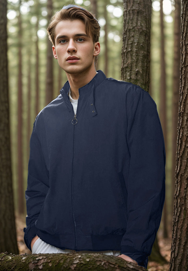Men's casual windbreaker jacket with high collar Lisslune