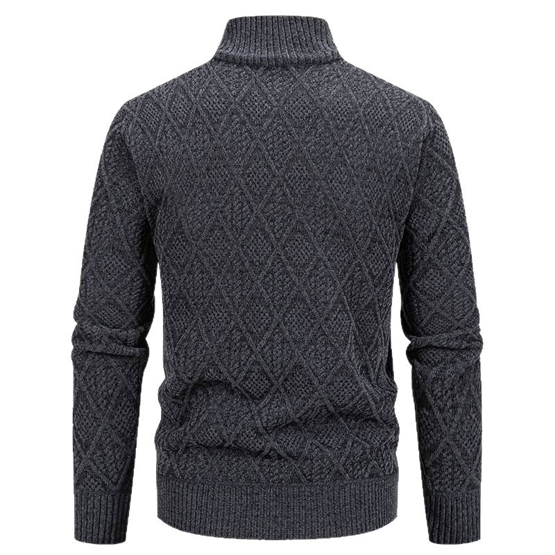 Men's cardigan with textured design and high collar Lisslune