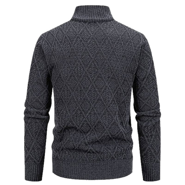 Men's cardigan with textured design and high collar Lisslune