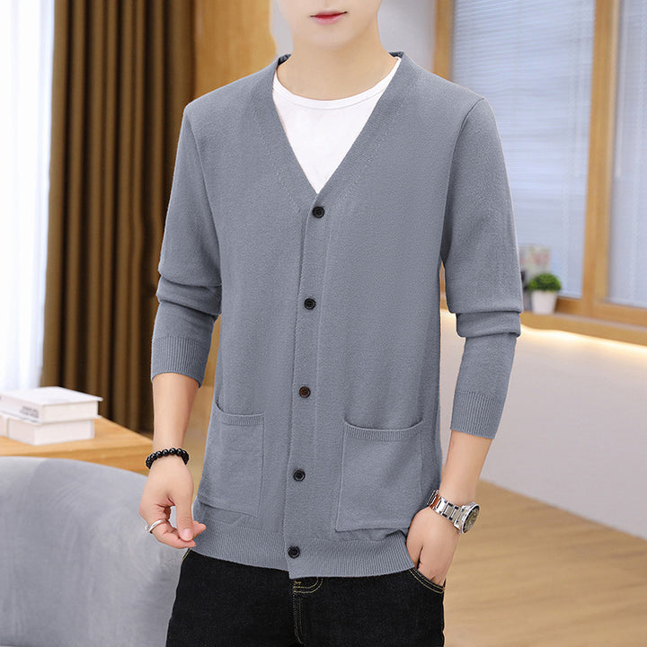 Men's elegant lightweight knitted cardigan with pockets Lisslune