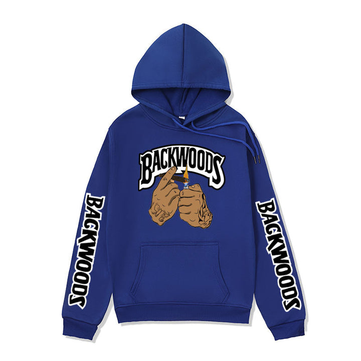 Women’s hooded sweater with creative graphic design and side kangaroo pockets Lisslune