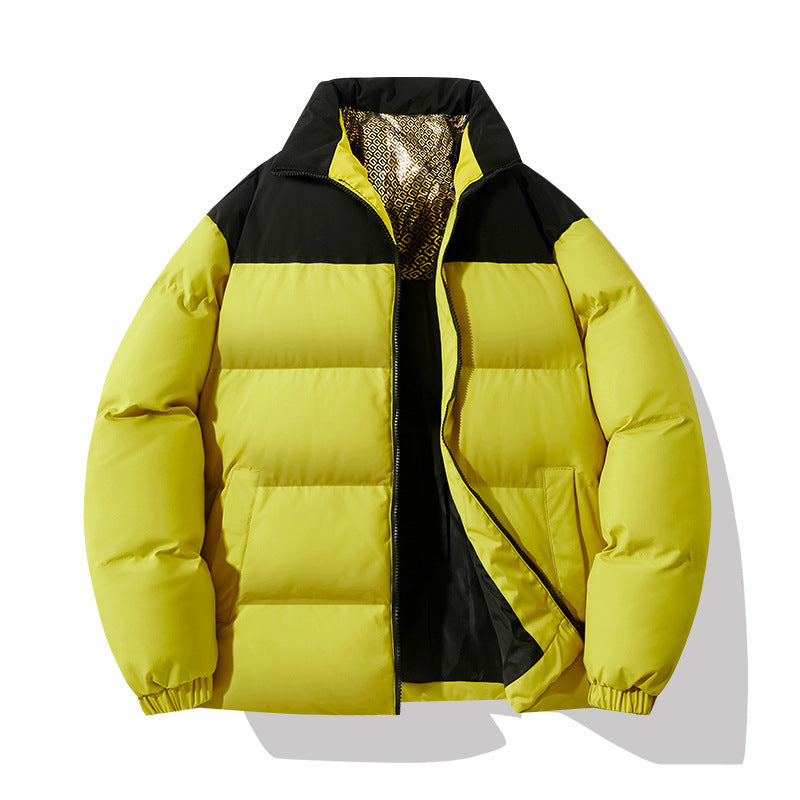 Men's insulated quilted jacket with high collar and practical pockets Lisslune