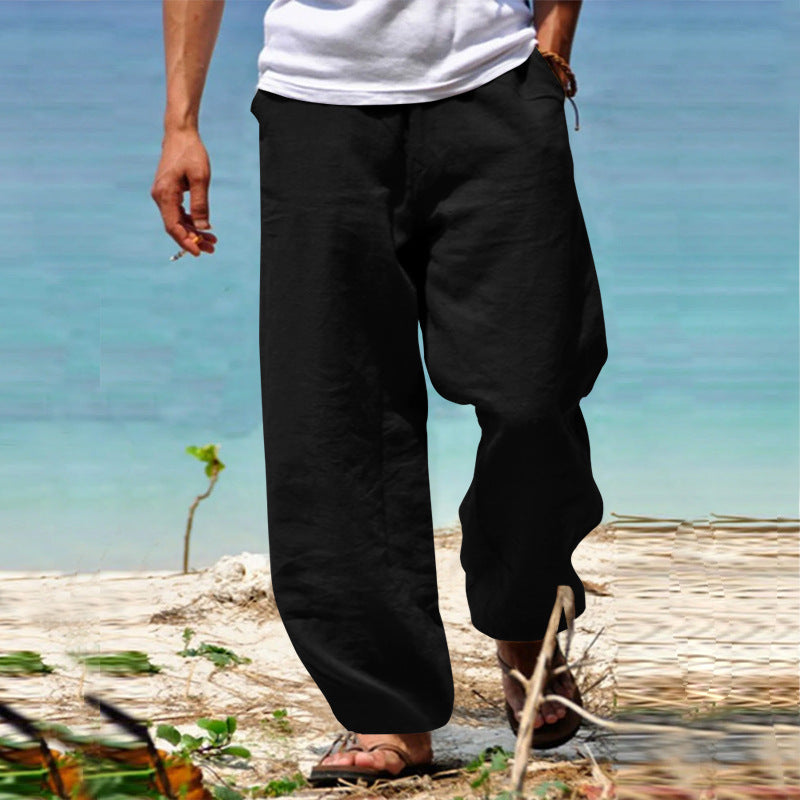 Men's Airy Linen Pants Lisslune