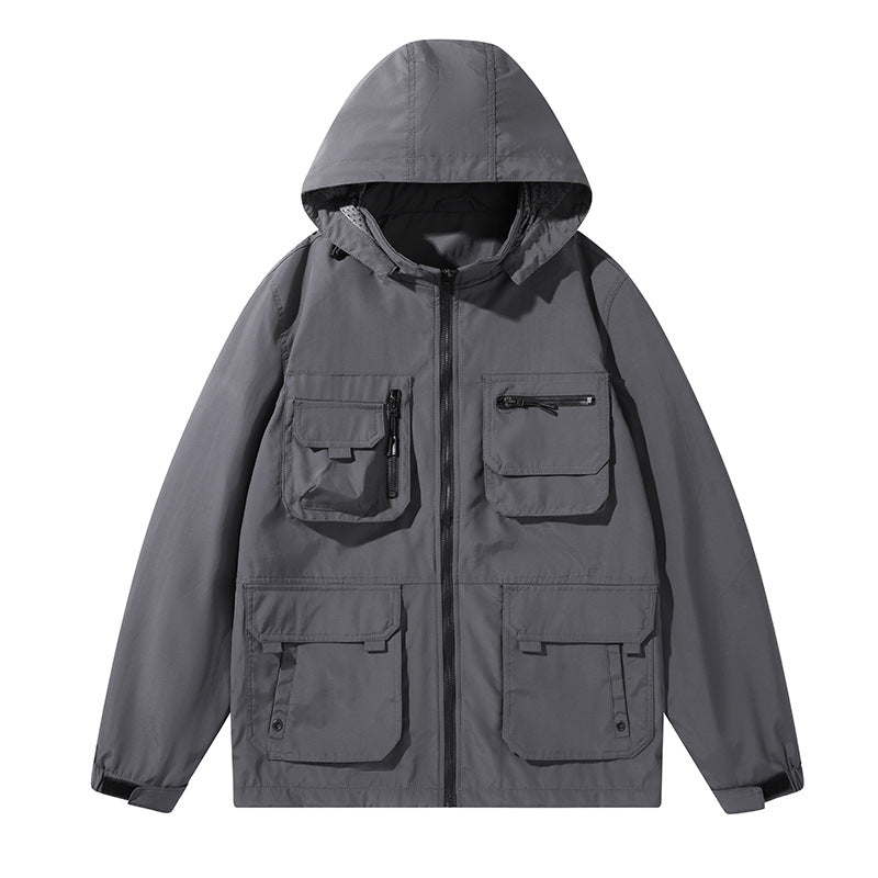 Men's Functional Outdoor Jacket with Versatile Pockets Lisslune
