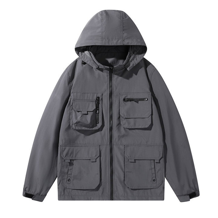 Men's Functional Outdoor Jacket with Versatile Pockets Lisslune