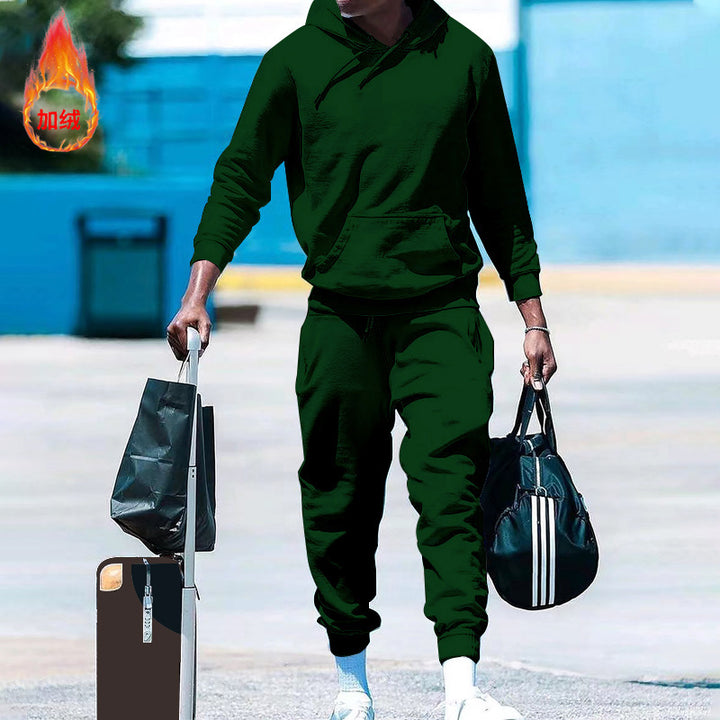 Men's sporty hoodie set with elastic waistband and practical design Lisslune