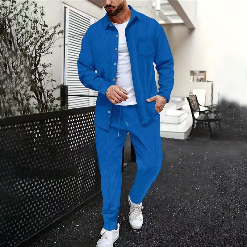 Men's Casual Leisure Shirt and Pants Set Lisslune