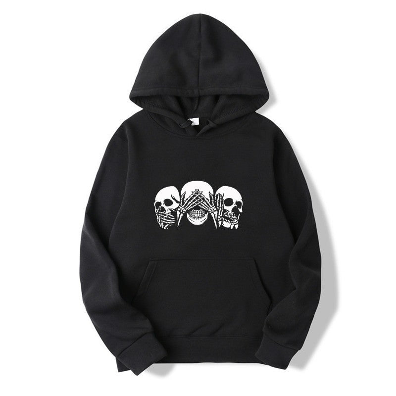 Women's hoodie with artistic skull design Lisslune